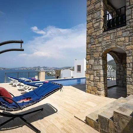With Pool And Sea View In Yalikavak Bd4148 * בודרום